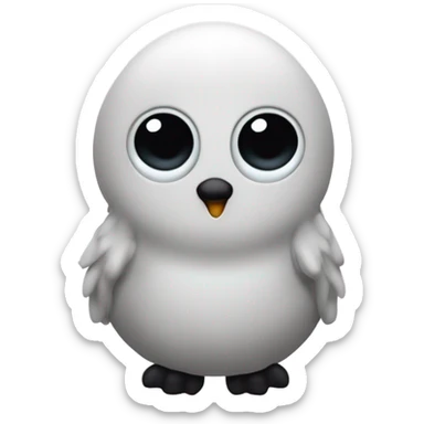 Ein kleiner, süßer Geist. Der Geist ist komplett in schwarze Wolle gekleidet. Er hat zwei niedliche, transparente Hörner in Form einer Pin-Nadel am Kopf. Der Geist namens Booby besitzt zwei leuchtende Sternen-Augen in Smaragdgrün. sticker