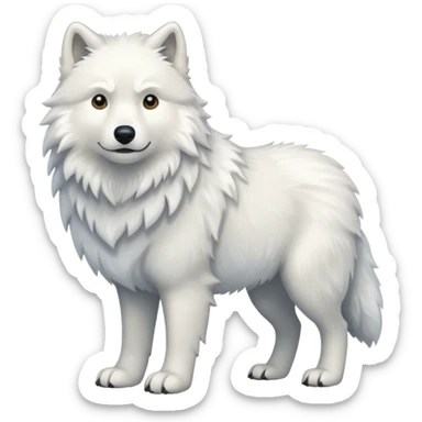 White wolf emoji sticker