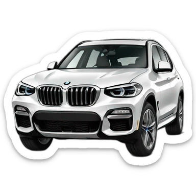 BMW X3 white 2019 sticker