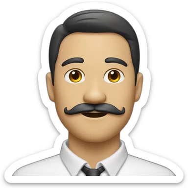 Odontólogo hombre de 27 años sin bigote sticker