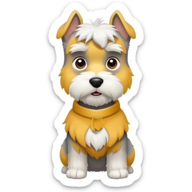 schnauzerwhite mini schnauzer sticker