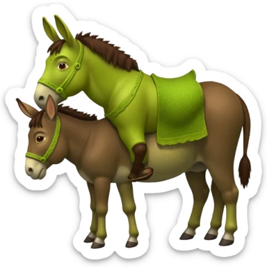 Shrek petting Donkeys butt sticker