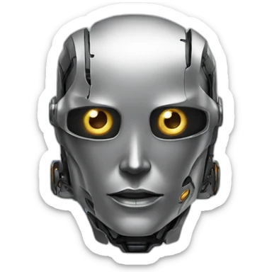 robot cleavage chest sticker