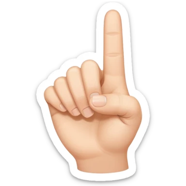 hand making an L shape with a finger and thumb  sticker