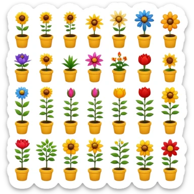 biodiversity plants, flowers sticker