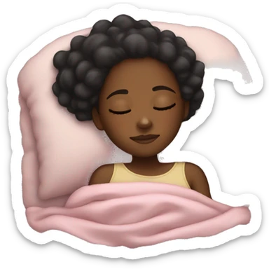 black girl sleeping sticker