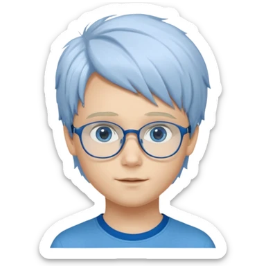 Ein junges Mädchen mit klaren, blauen Augen und wellig-glattem Haar, hellem Teint mit sanftem Glow. Zarte, harmonische Gesichtszüge, ruhiger, freundlicher Ausdruck. Dezente Brille, moderner, minimalistischer Stil. Gesamtwirkung: intelligent, feminin, natürlich schön, leicht verträumt und stilvoll sticker