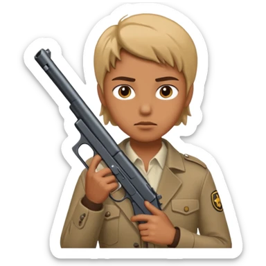 Emoji de una persona con una pistola sticker