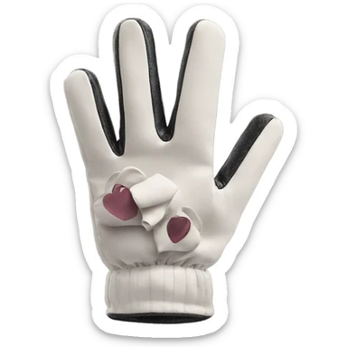 beautiful women's gloves sticker