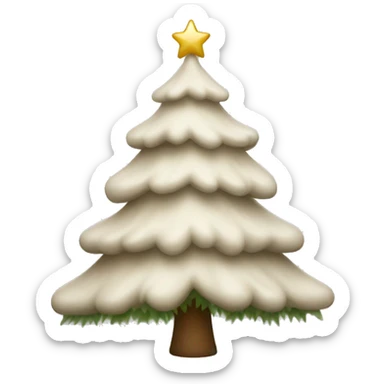 Neutral colored Christmas tree sticker