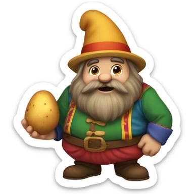 potato and dwarf  sticker