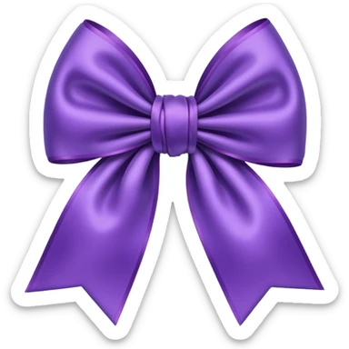 Purple bow sticker