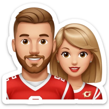 Travis Kelsey mixed with Taylor Swift. sticker