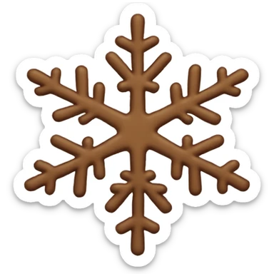 brown snowflake sticker