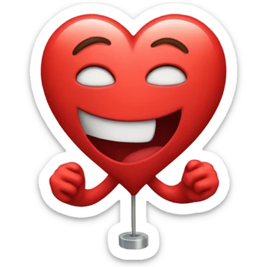Red heart pumping  sticker