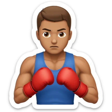 guy workout boxing  sticker