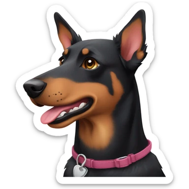 australian kelpie german shepherd doberman mix dog sticker