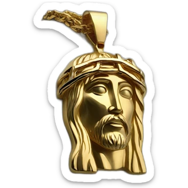Jesus Piece gold chain 14k sticker