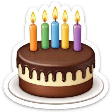 birthday cake oven sticker