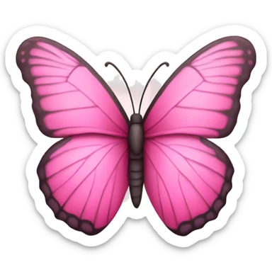 Pink butterfly sticker