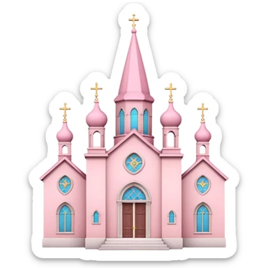 Pink church of love sticker