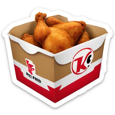 kfc chicken box sticker