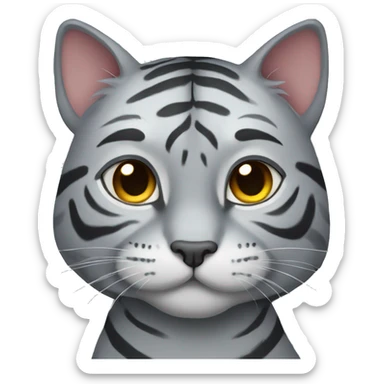 Grey tiger cat  sticker