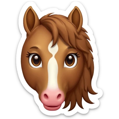Caballo ojos de corazón  sticker