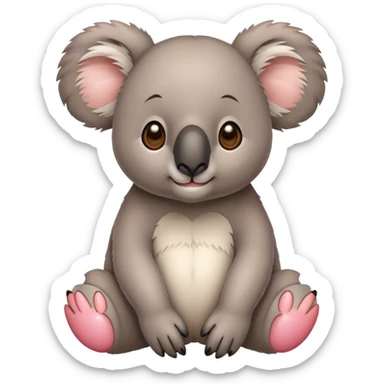 Koala with love eyes sticker