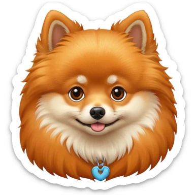  A pomerian dog. sticker