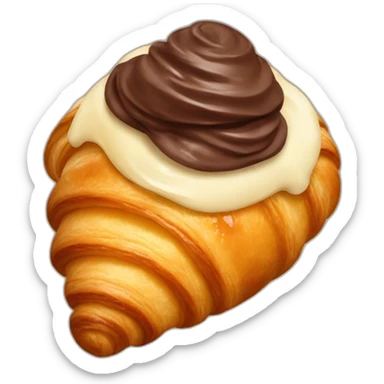 Croissant with chocolate  sticker