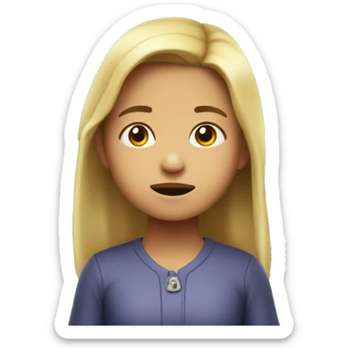 niña llorando en un parque sticker