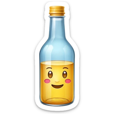 botella de vidrio sticker
