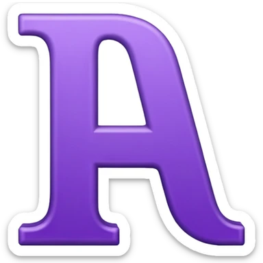 purple capital letter "I" alphabet sticker