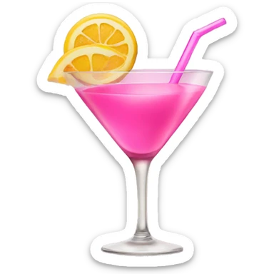 pink coctail sticker