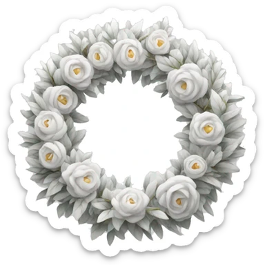 White wreath  sticker