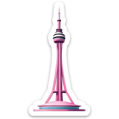 Pink cn tower sticker