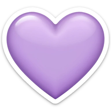 Light purple heart emoji sticker