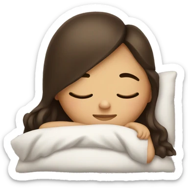 Brunette girl sleeping sticker