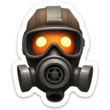 Pyro from Team fortress 2 with gas mask, angry sticker