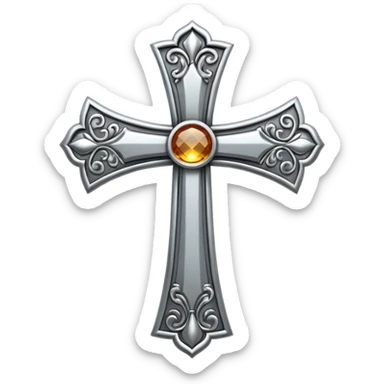metal elegant cross sticker