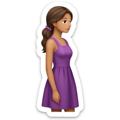 woman side profile standing sticker