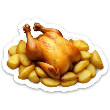 baked chicken with potatoes  sticker