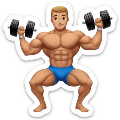 bodybuilder obliques exercise sticker