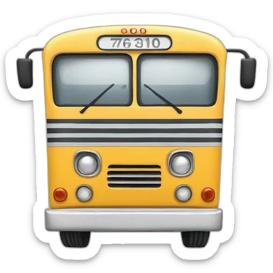 Bus avec plaque d’immatriculation 136 sticker