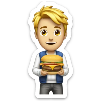 mcfly comiendo hamburguesa  sticker