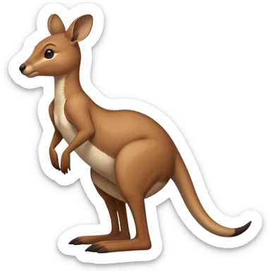 Kangaroo balancing on its tail sticker