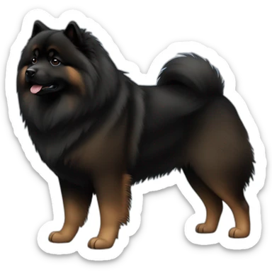 Full Black eurasier all body sticker