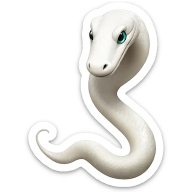 Stylish white snake sticker