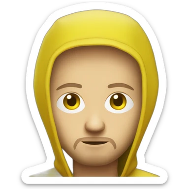 Older Jesse Pinkman sad yellow hood sticker